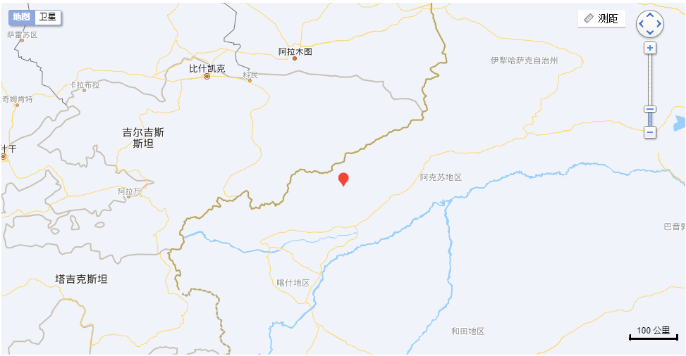 新疆克孜勒苏州阿合奇县发生3.7级地震